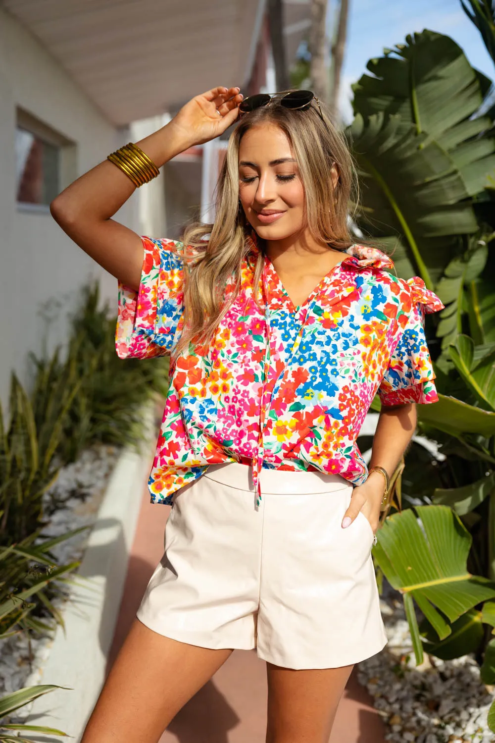 Shauna Ruffle Shoulder Top - Berry Blue sold by Buddy Love product image thumbnail 3