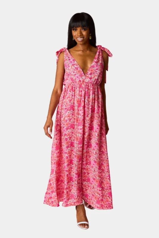 Meme Tie-Shoulder Maxi Dress - Hawaiian Sun sold by Buddy Love