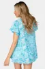 Avril Flutter Sleeve V-Neck Top - Pacific sold by Buddy Love