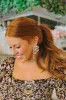 Jeweled Statement Earrings - Silver sold by Buddy Love