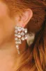 Jeweled Statement Earrings - Silver sold by Buddy Love