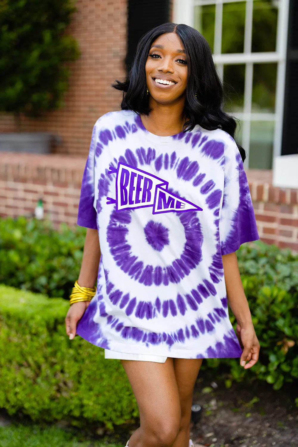 Ram Oversized Graphic Tie-Dye Tee - Beer Me Purple sold by Buddy Love product image thumbnail 2