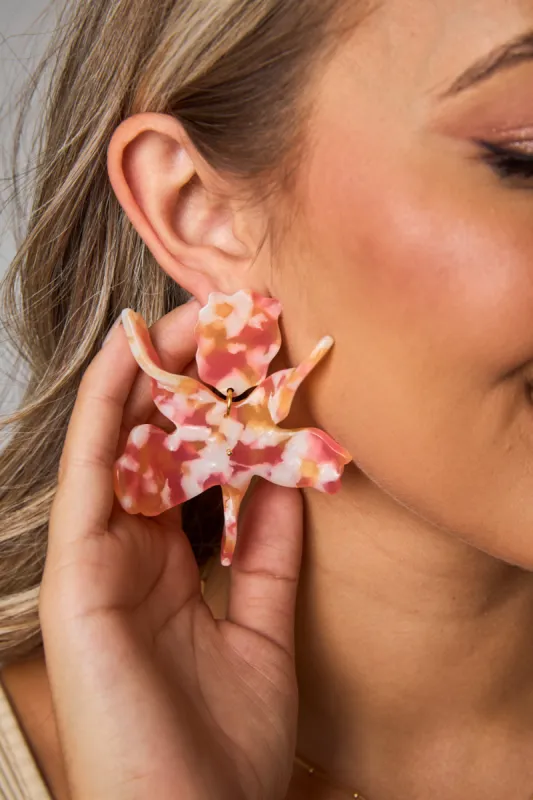 Fawna Statement Earrings - Flamingo Peach made by Buddy Love
