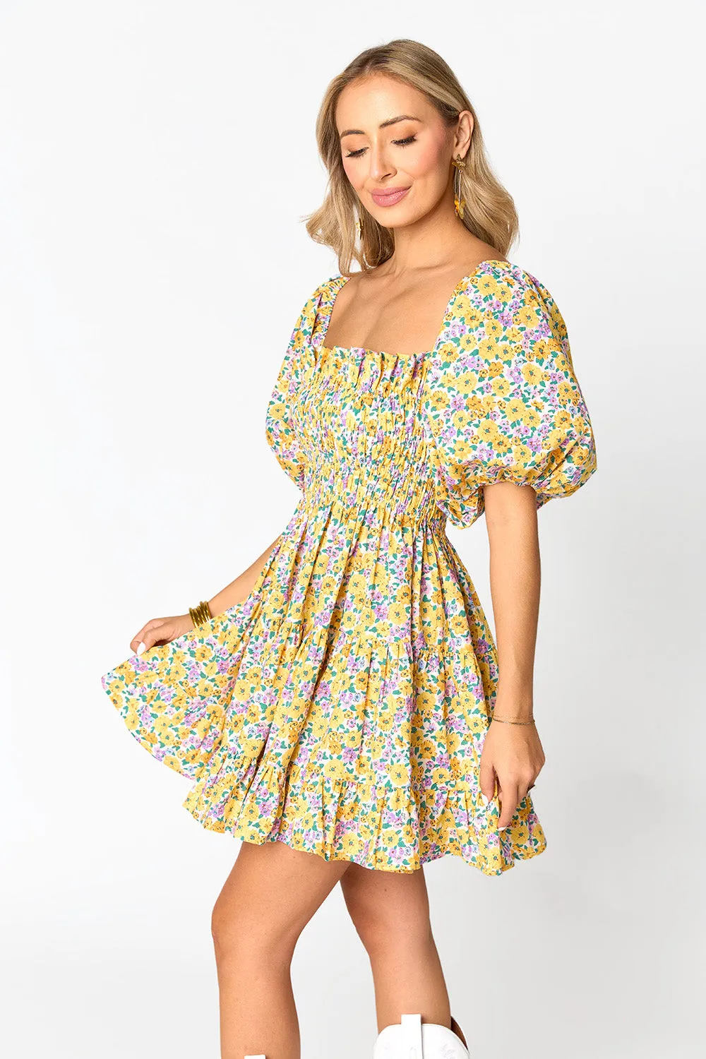 Spencer Puff Sleeve Mini Dress - Sunny Hunny sold by Buddy Love product image thumbnail 3