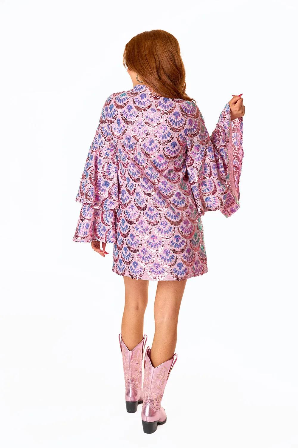 Gayle Long Sleeve Mini Dress - Feeling Sparkly sold by Buddy Love product image thumbnail 4