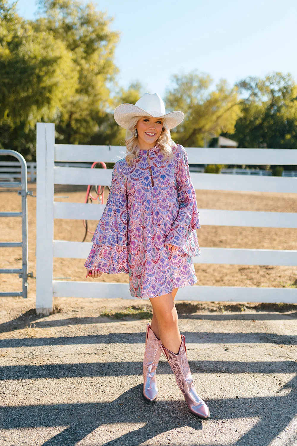 Gayle Long Sleeve Mini Dress - Feeling Sparkly sold by Buddy Love product image thumbnail 5