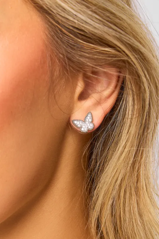 Tilly Butterfly Stud Earring - Silver sold by Buddy Love