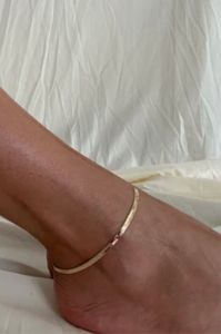 Herringbone Anklet - Gold sold by Buddy Love