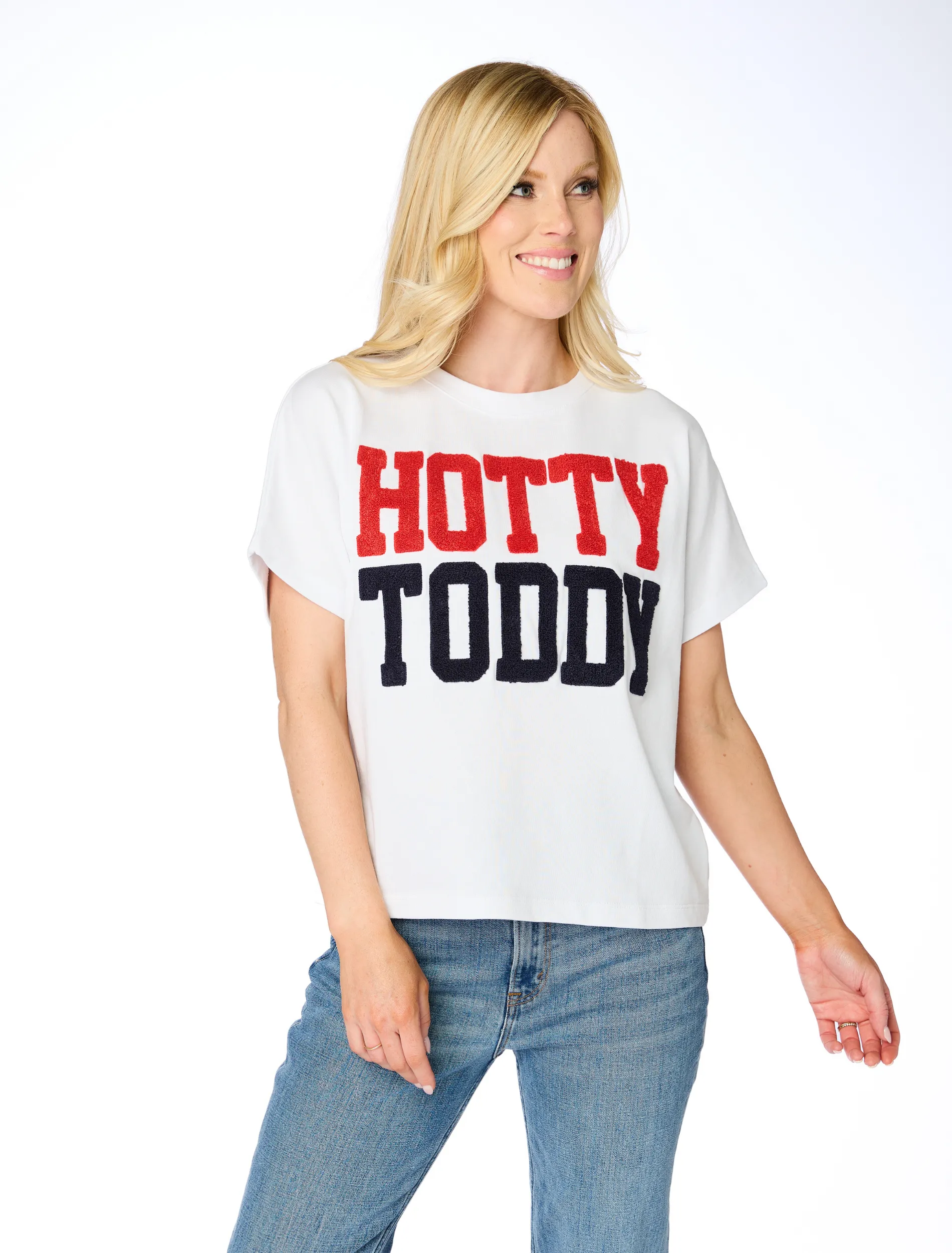 The Hotty Toddy Chenille Team Top sold by Buddy Love