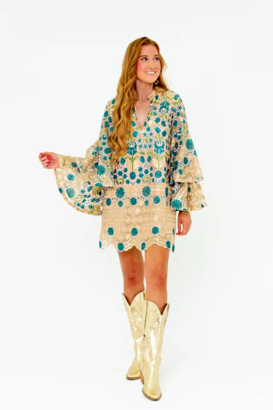 Gayle Long Sleeve Mini Dress - Wannabe sold by Buddy Love
