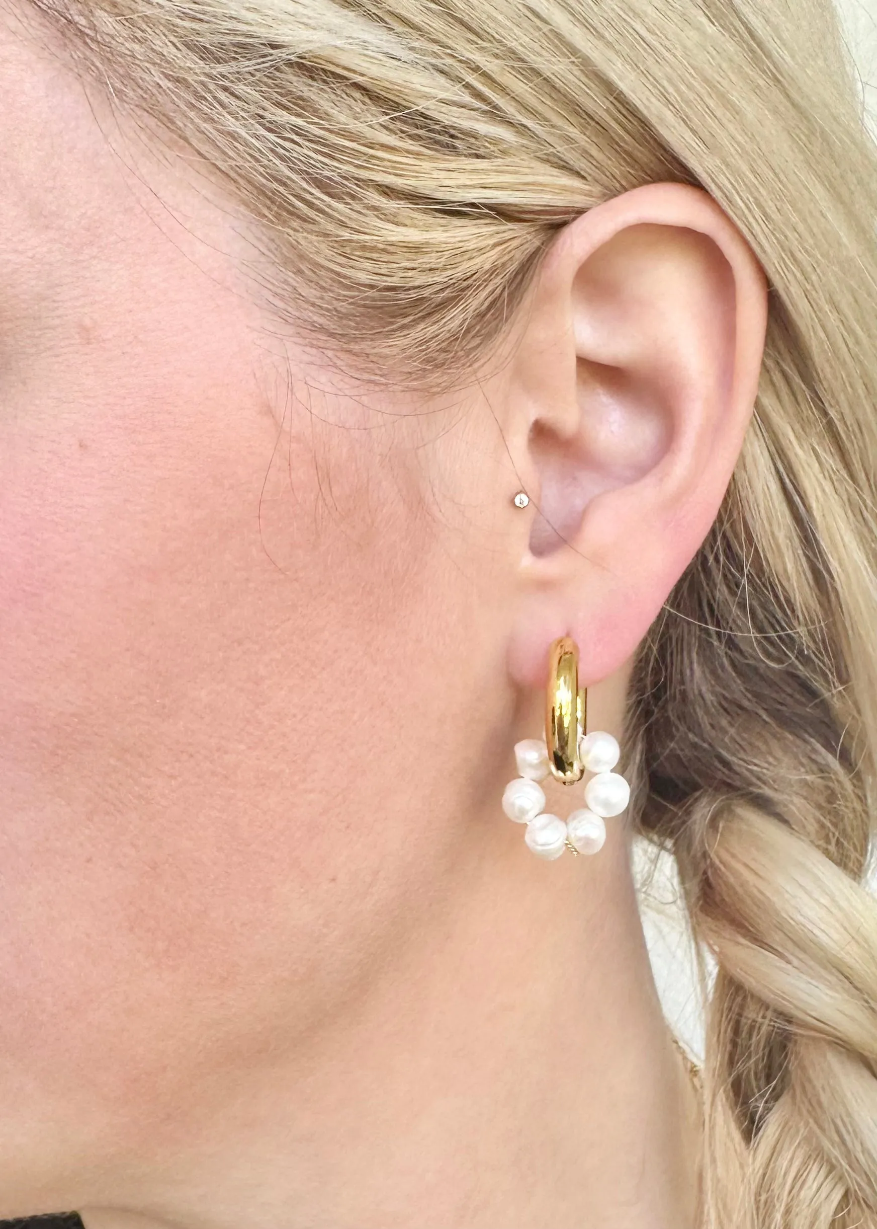 Piper Hoop Earrings - Gold sold by Buddy Love product image thumbnail 2