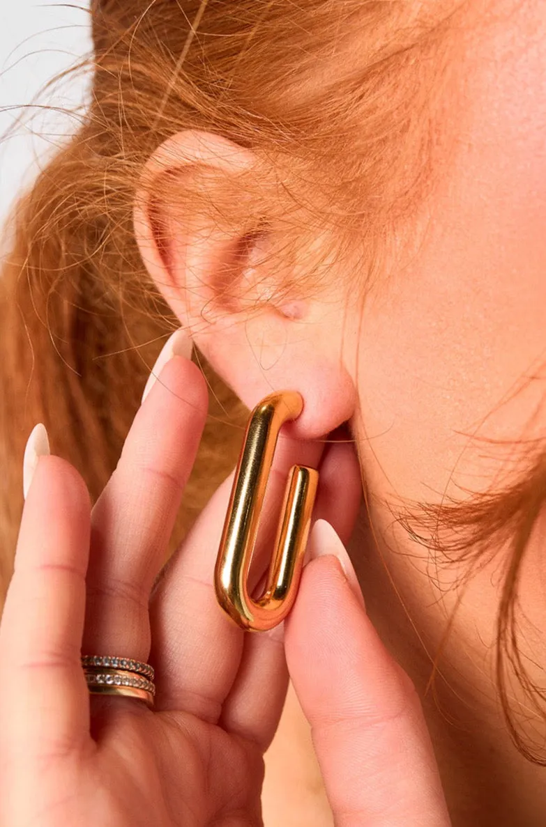 Stainless Steel Hinged Hoop Earrings sold by Buddy Love