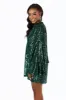 Gayle Long Sleeve Mini Dress - Jade sold by Buddy Love