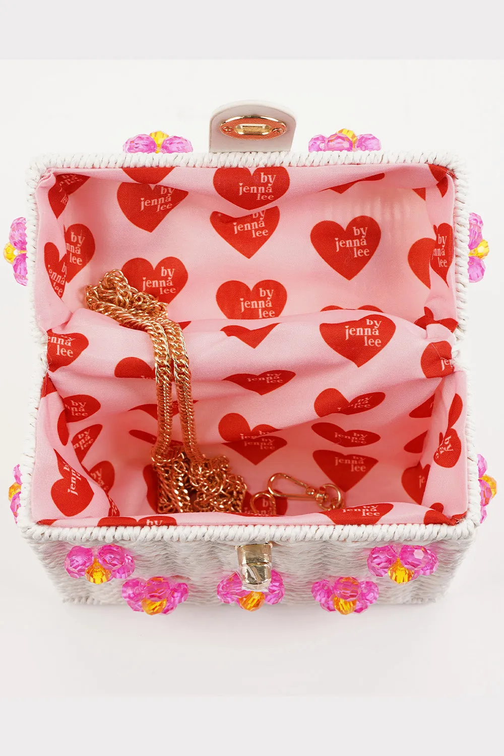 Daisy Bag - White + Hot Pink sold by Buddy Love product image thumbnail 3