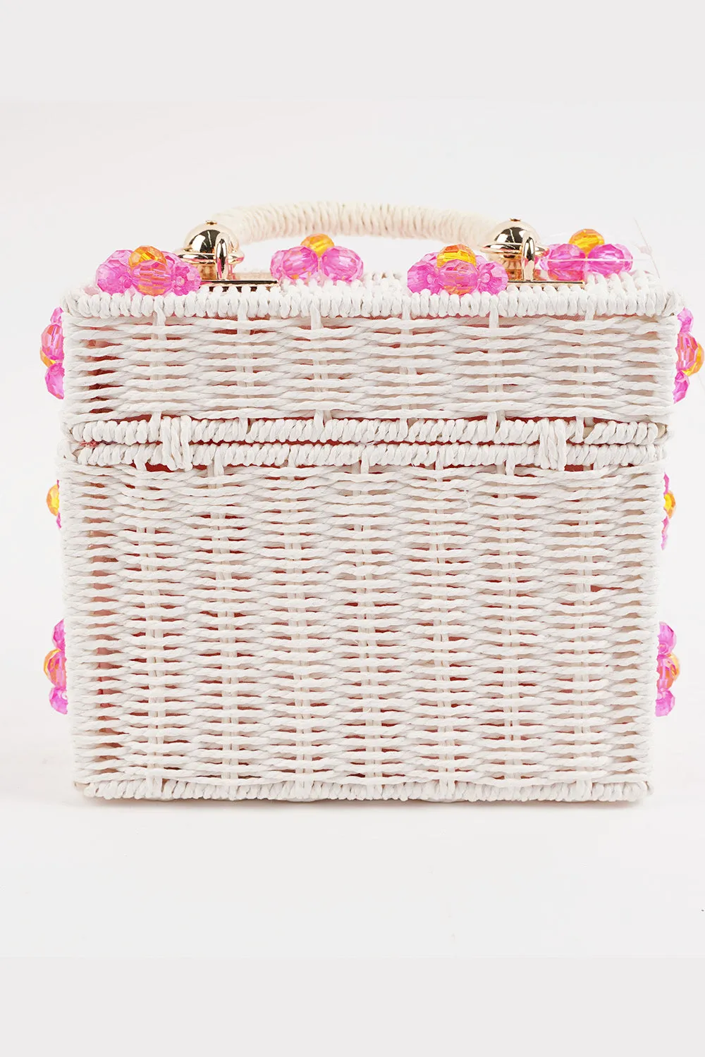 Daisy Bag - White + Hot Pink sold by Buddy Love product image thumbnail 4