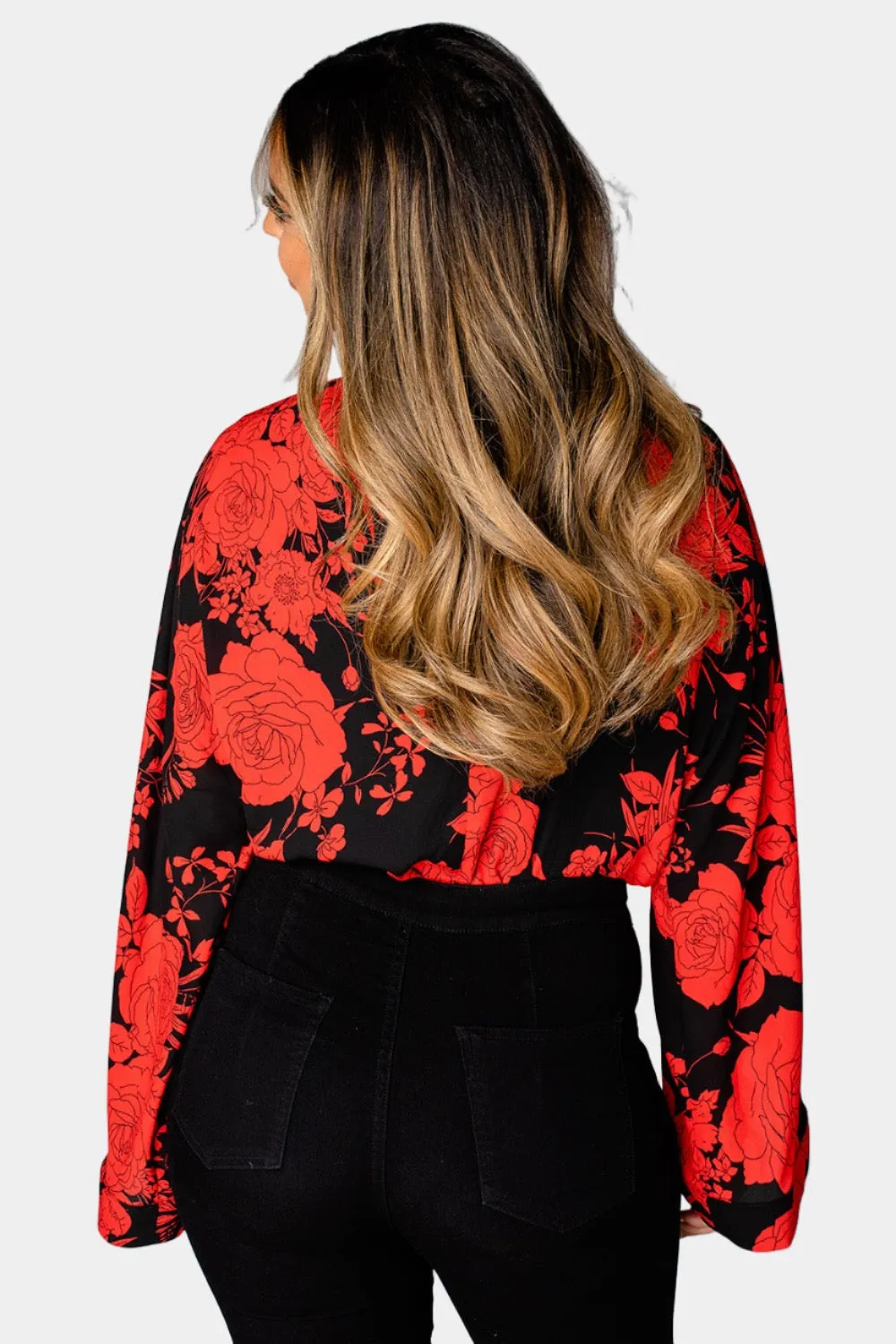 Ariana Kimono Sleeve Bodysuit - Dahlia sold by Buddy Love product image thumbnail 5