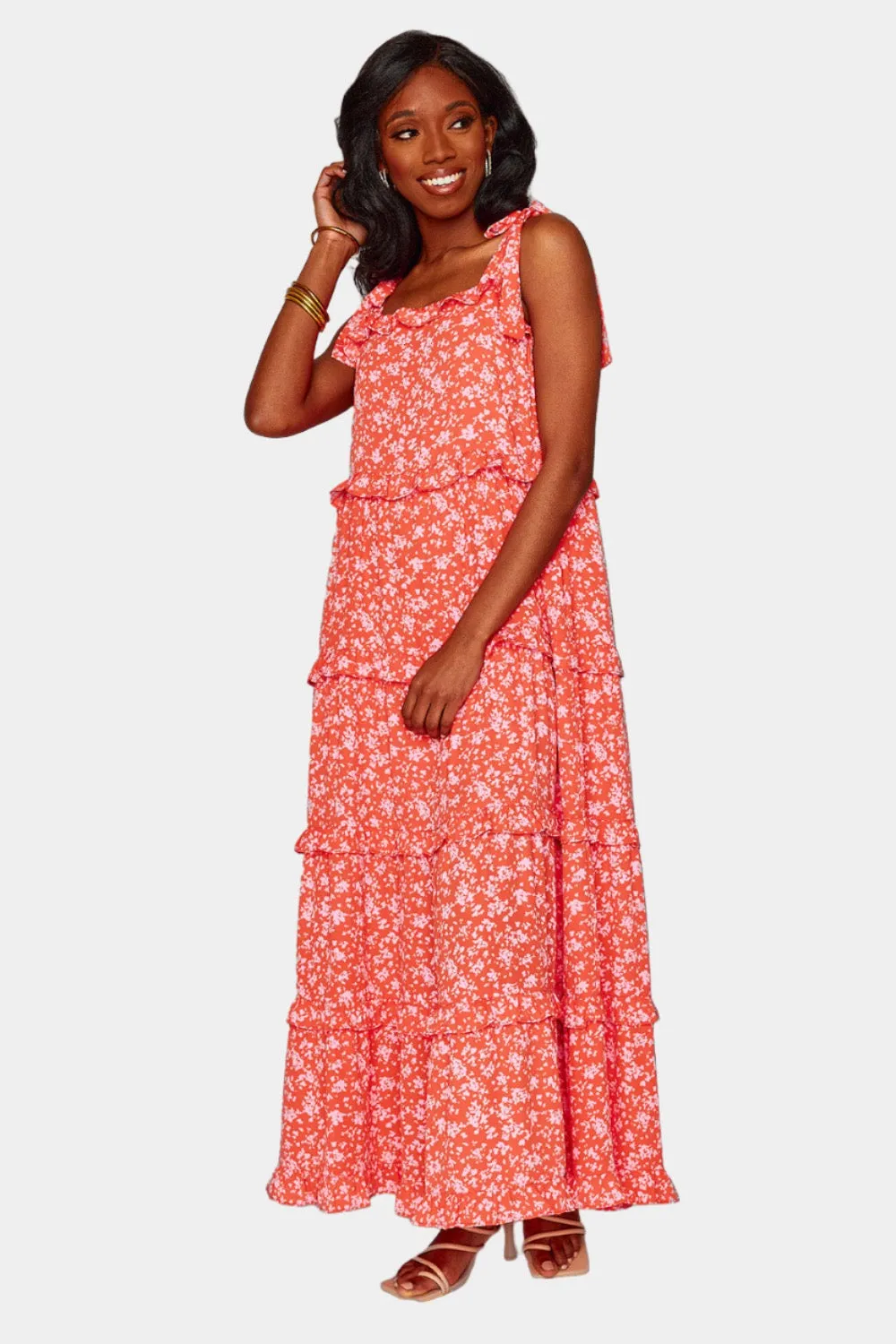 Libby Tie-Shoulder Maxi Dress - Mai Tai sold by Buddy Love product image thumbnail 5