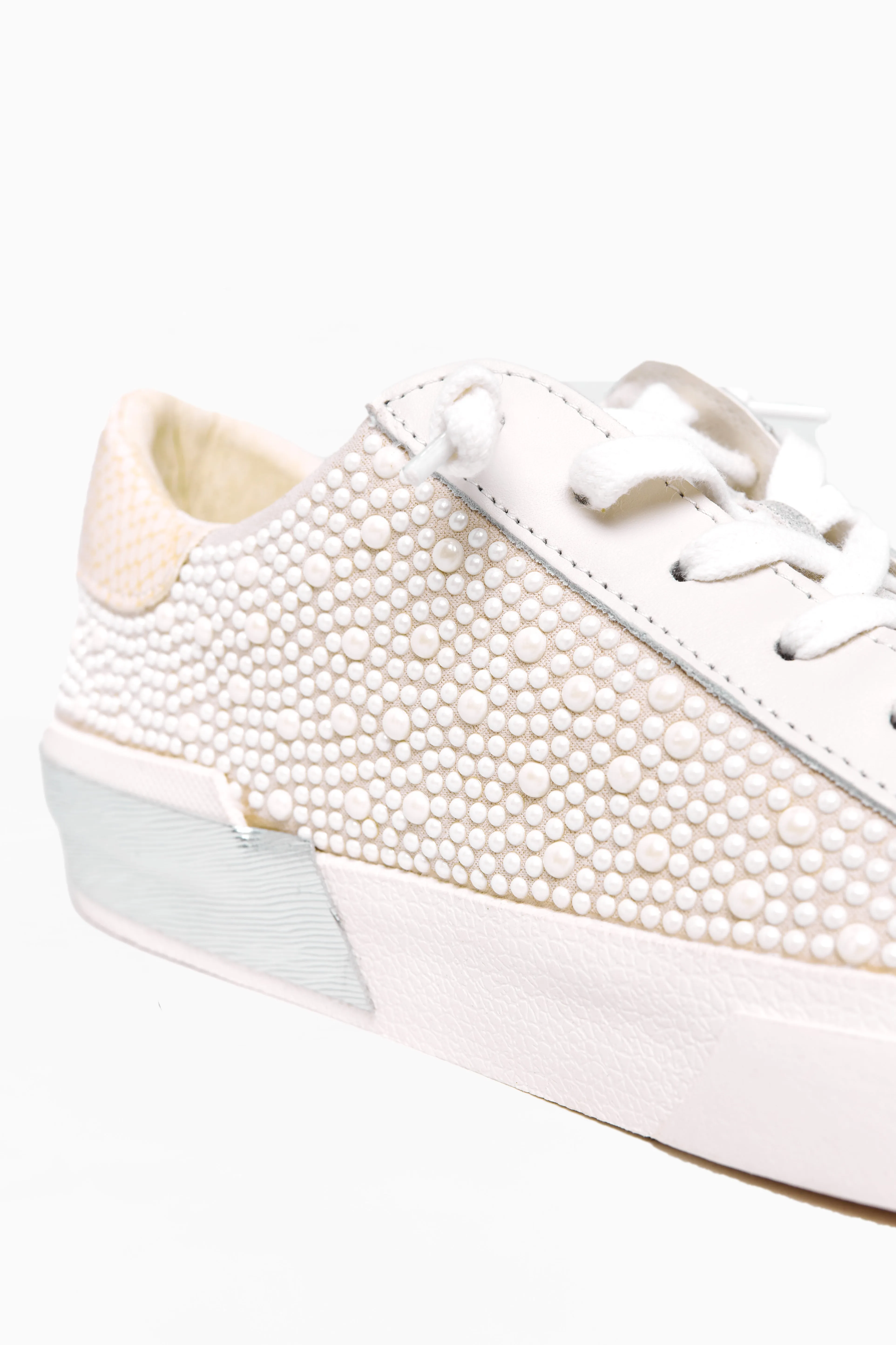 Zina Pearl Studded Sneaker - Cream sold by Buddy Love product image thumbnail 3