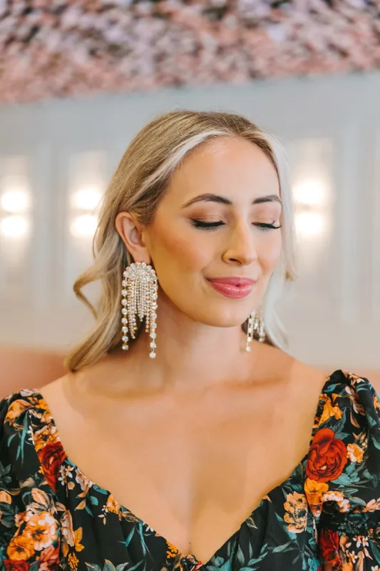 Chandelier Crystal Earrings - Gold sold by Buddy Love