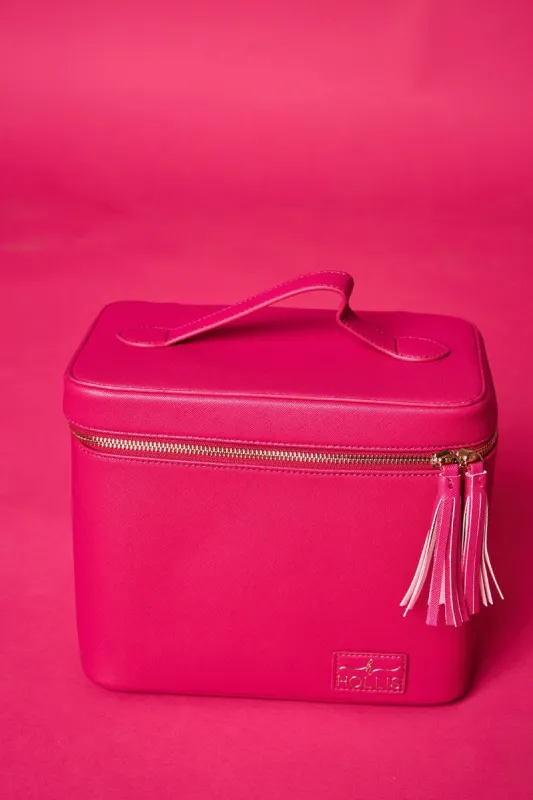 Hollis Lux Makeup Organizer - Hot Pink sold by Buddy Love