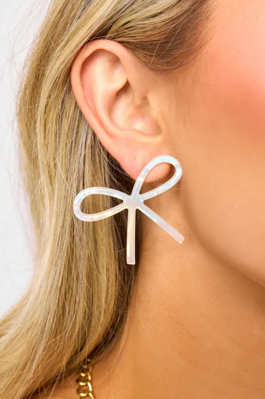 Lola Bow Earrings - Iridescent sold by Buddy Love