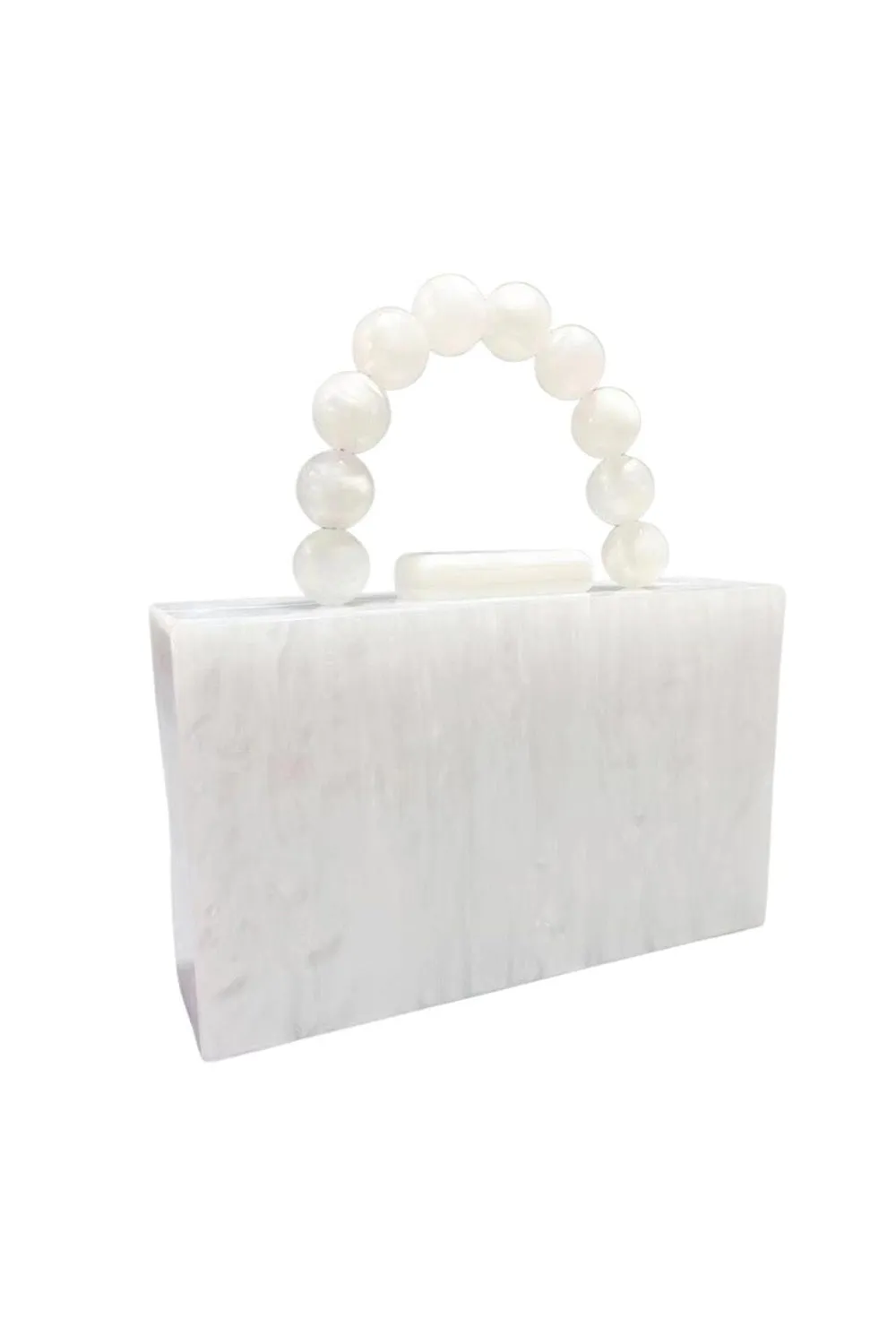 Cecelia Clutch - Pearl White sold by Buddy Love