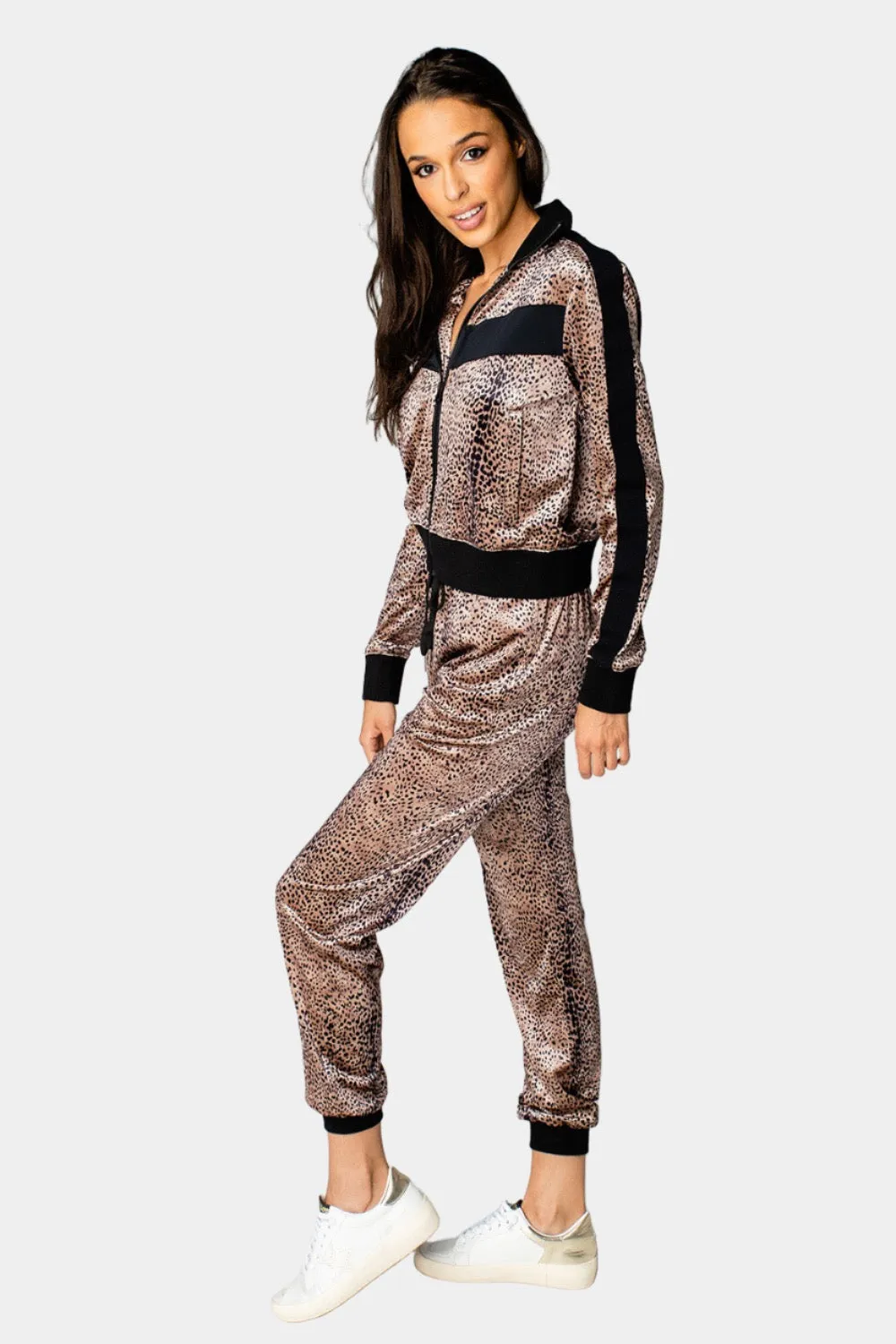 Carmela Velour Track Jacket - Roar sold by Buddy Love product image thumbnail 4