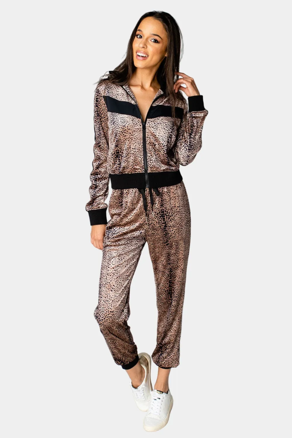 Carmela Velour Track Jacket - Roar sold by Buddy Love