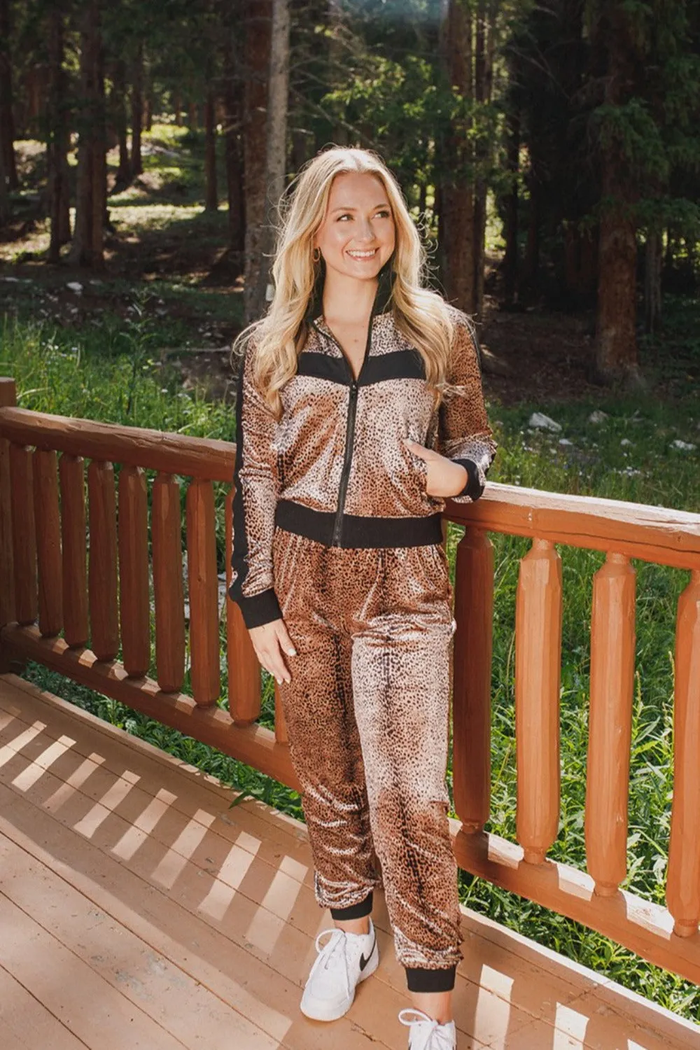 Carmela Velour Track Jacket - Roar sold by Buddy Love product image thumbnail 2