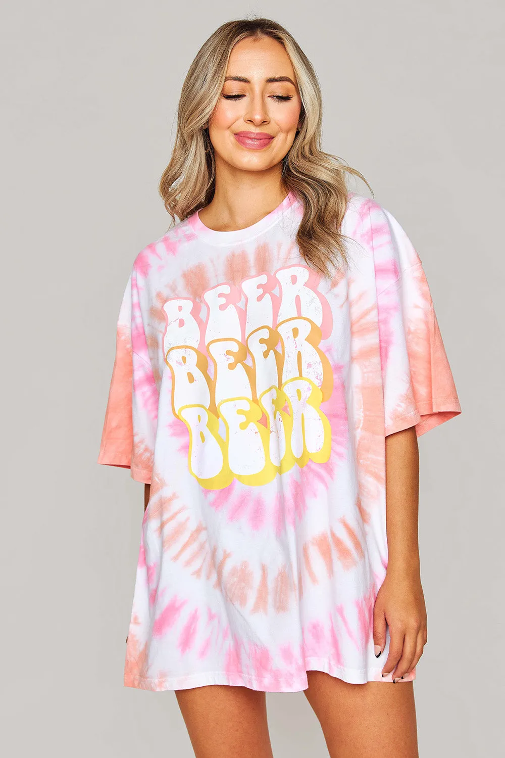 Tweety Tie-Dye Oversized Graphic Tee - Beer sold by Buddy Love product image thumbnail 5