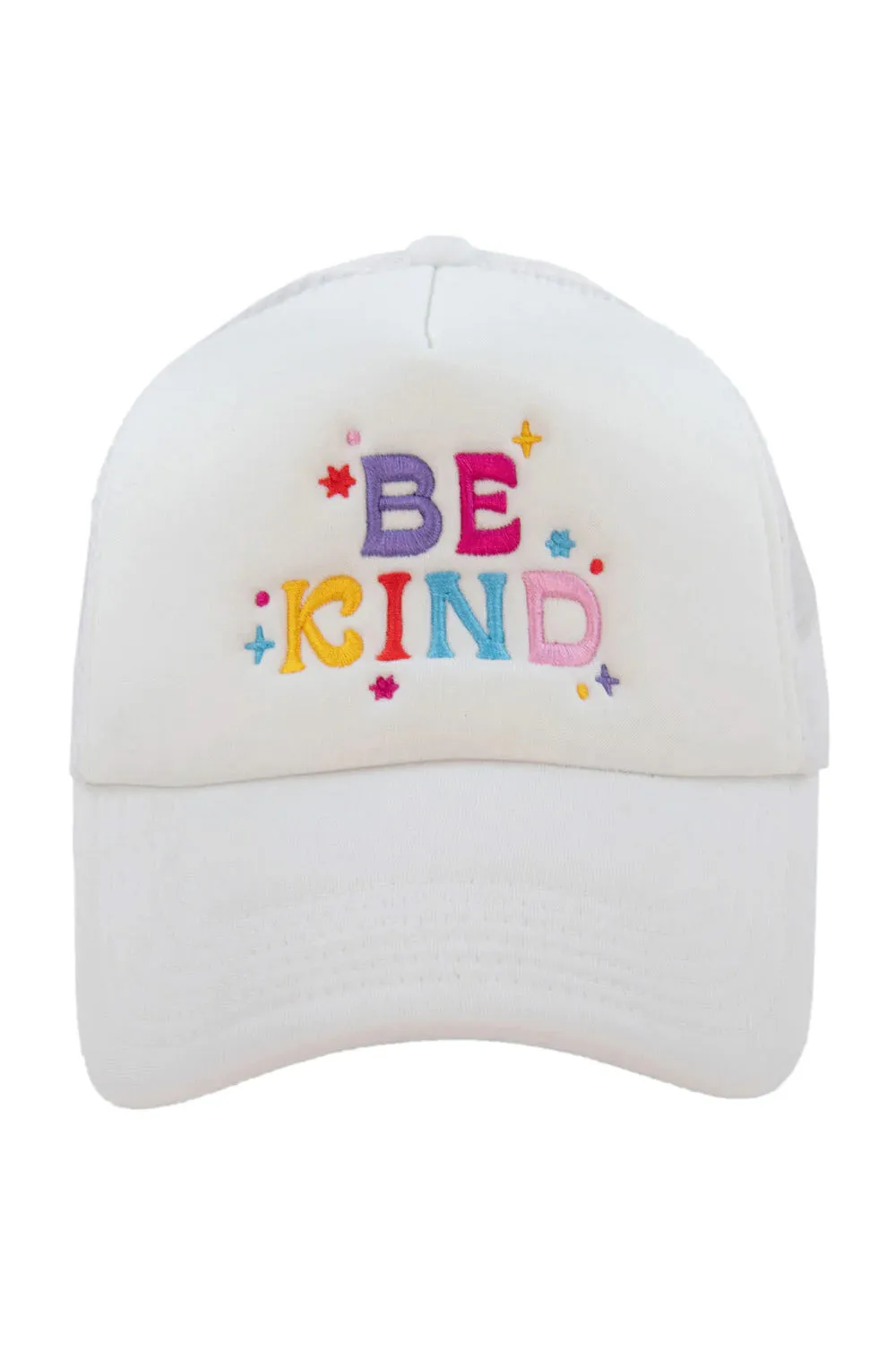 Be Kind Embroidered Trucker Hat - White sold by Buddy Love