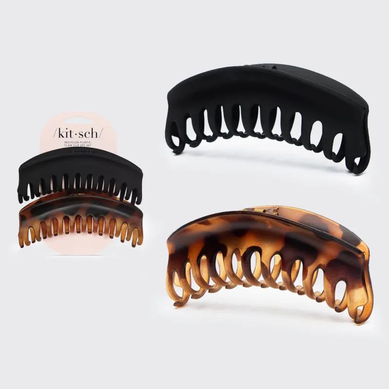 Large Dome Claw Clips 2pc -  Recycled Plastic sold by Buddy Love