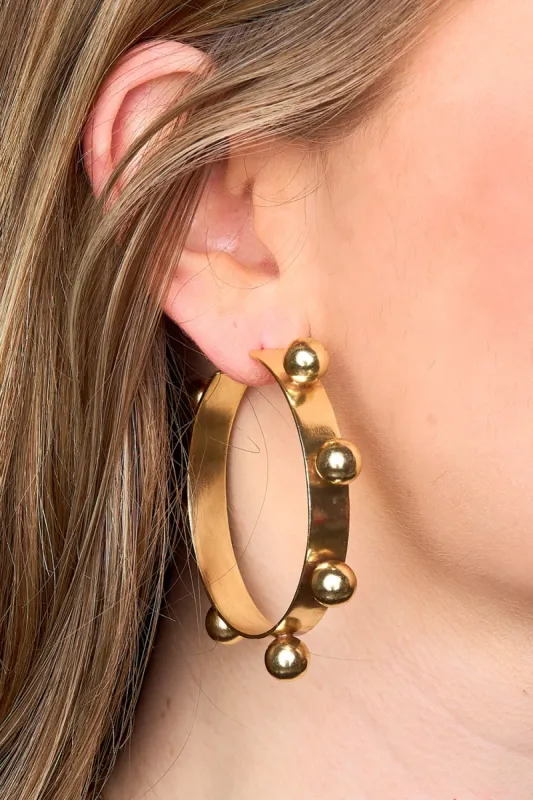 Jamie Large Hoop Earrings - Gold sold by Buddy Love