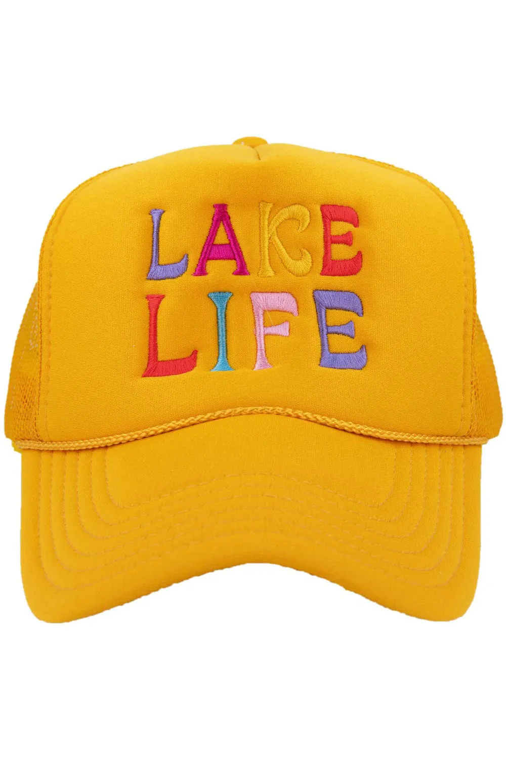 Lake Life Embroidered Trucker Hat - Orange sold by Buddy Love