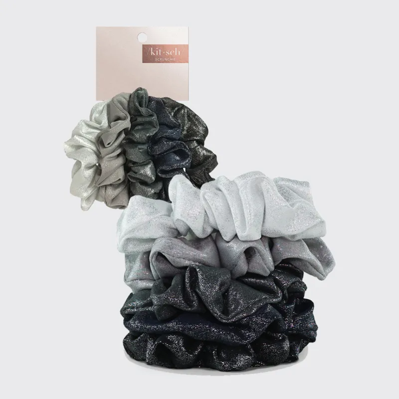 Metallic Scrunchies - Black/Gray sold by Buddy Love