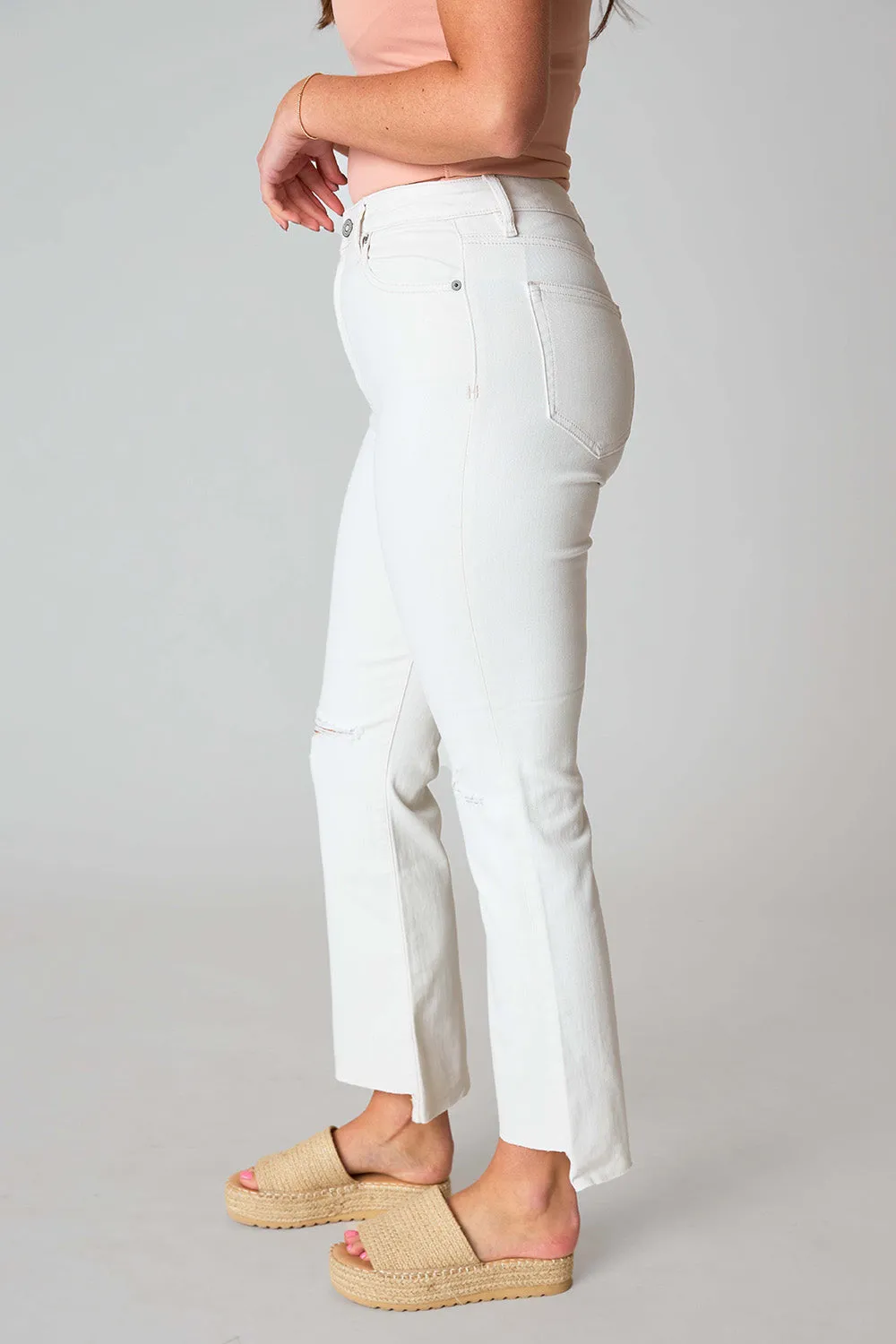 Happi High Rise Distressed Jean - Sea Salt sold by Buddy Love product image thumbnail 3