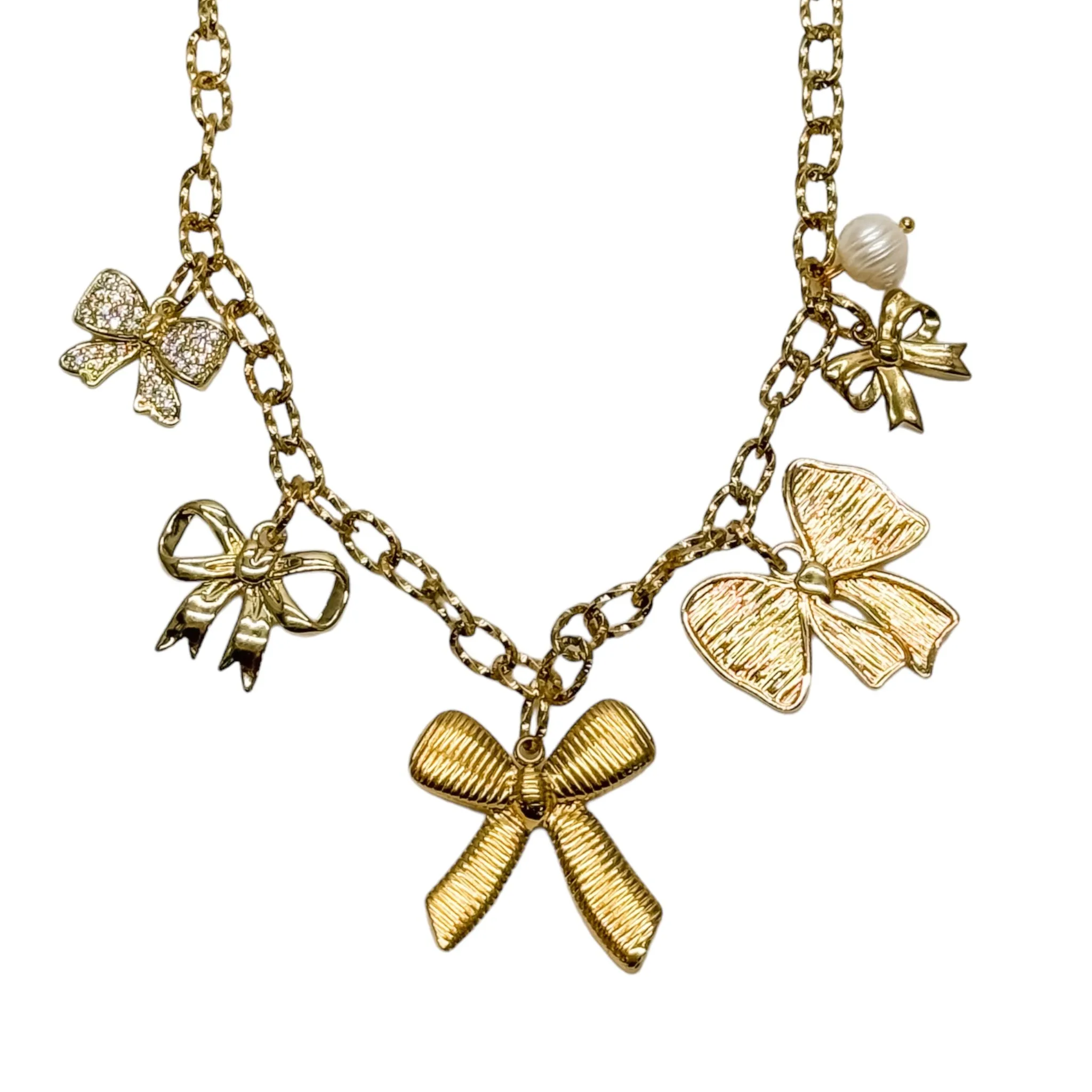Prissy Bow Charm Necklace sold by Buddy Love