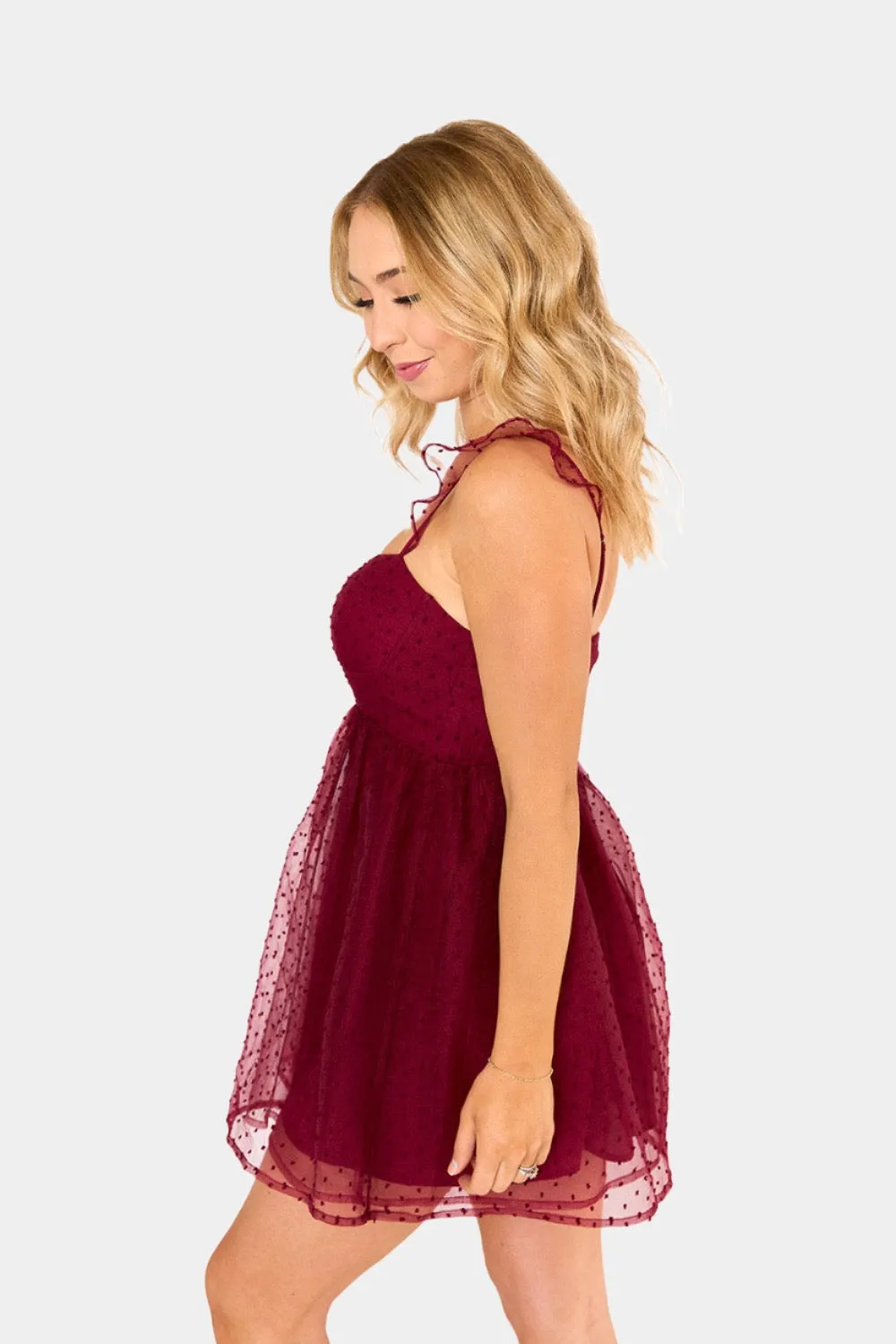 Vixen Bustier Mini Dress - Wine sold by Buddy Love product image thumbnail 4