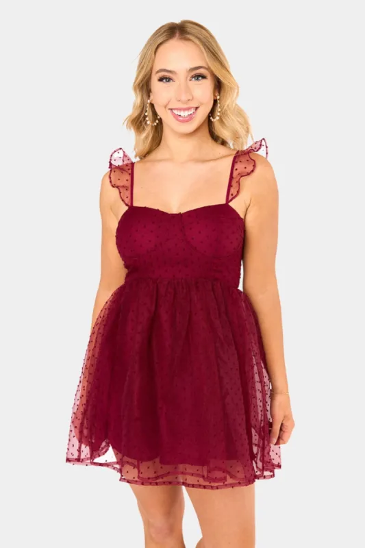 Vixen Bustier Mini Dress - Wine sold by Buddy Love