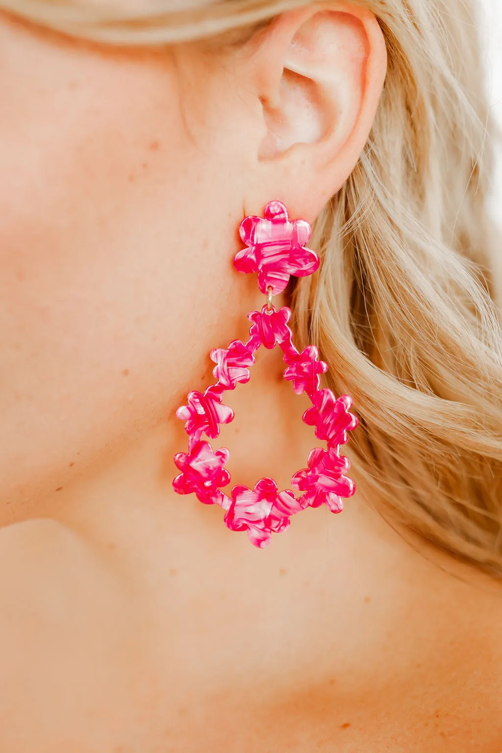 Bianca Statement Earrings - Pearlized Pink sold by Buddy Love