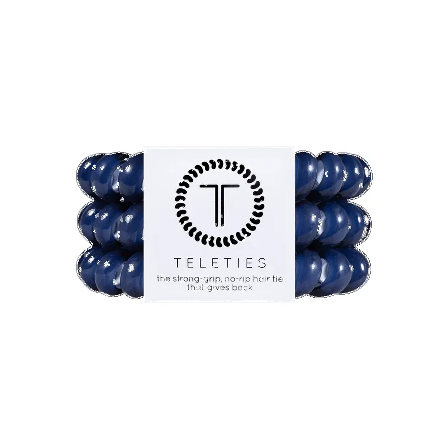 Teleties Large Ponytail Holder - Nantucket Navy sold by Buddy Love