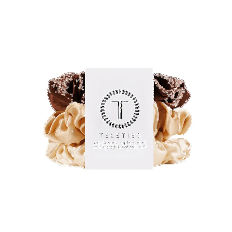 Teleties Large Silk Scrunchie - For the Love of Nudes made by TELETIES