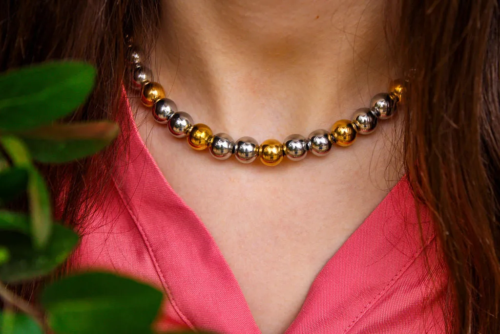 Chic Vibe Mixed Metal Bead Necklace sold by Buddy Love product image thumbnail 2
