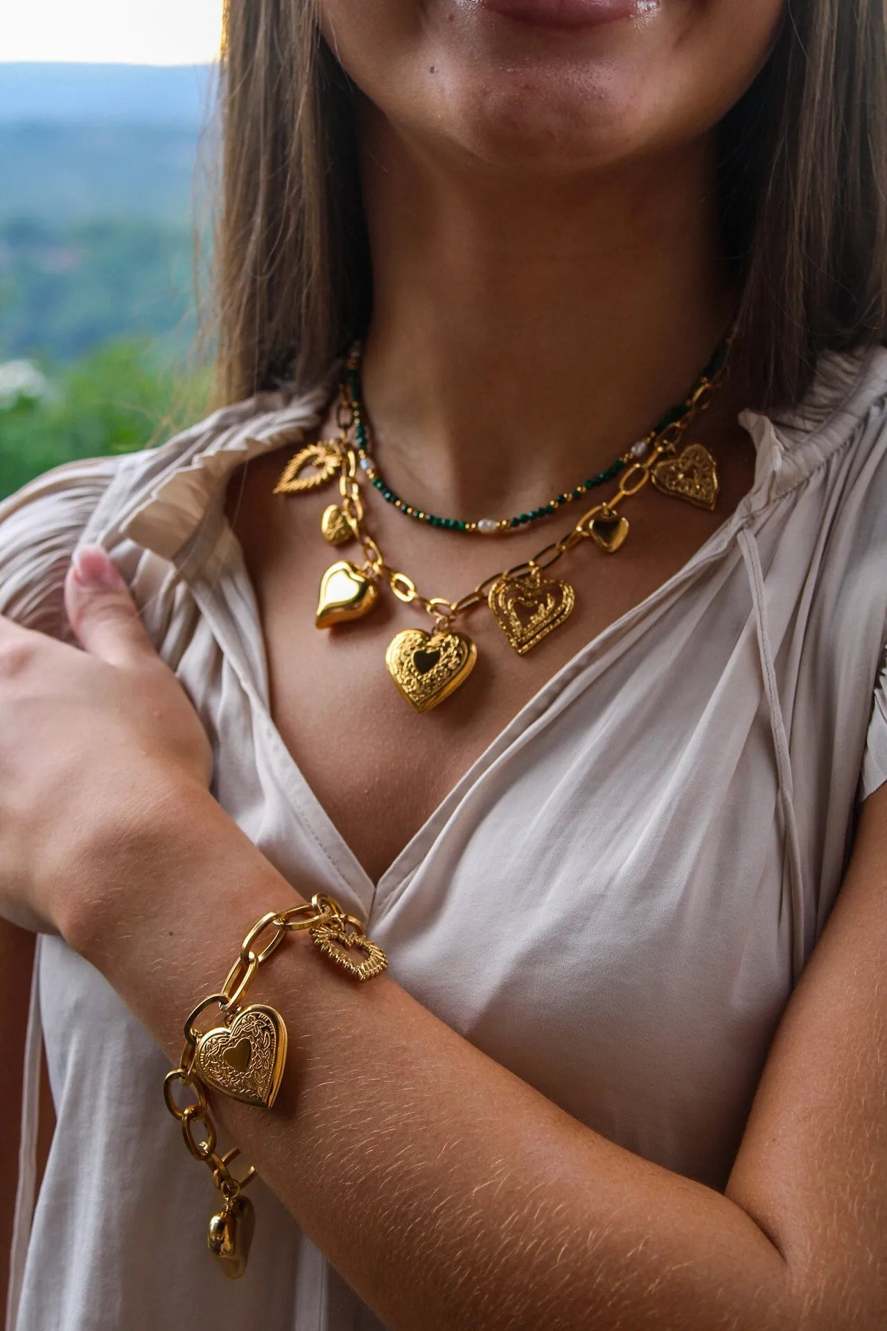 Lola Heart Charm Bracelet sold by Buddy Love product image thumbnail 2