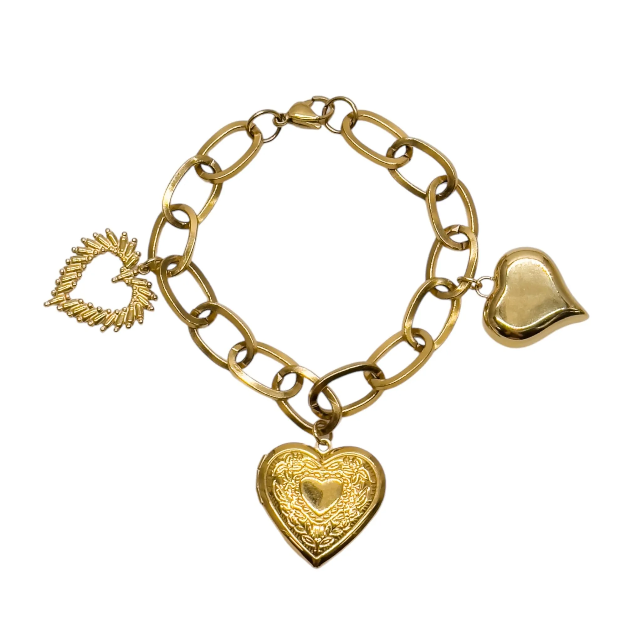 Lola Heart Charm Bracelet sold by Buddy Love