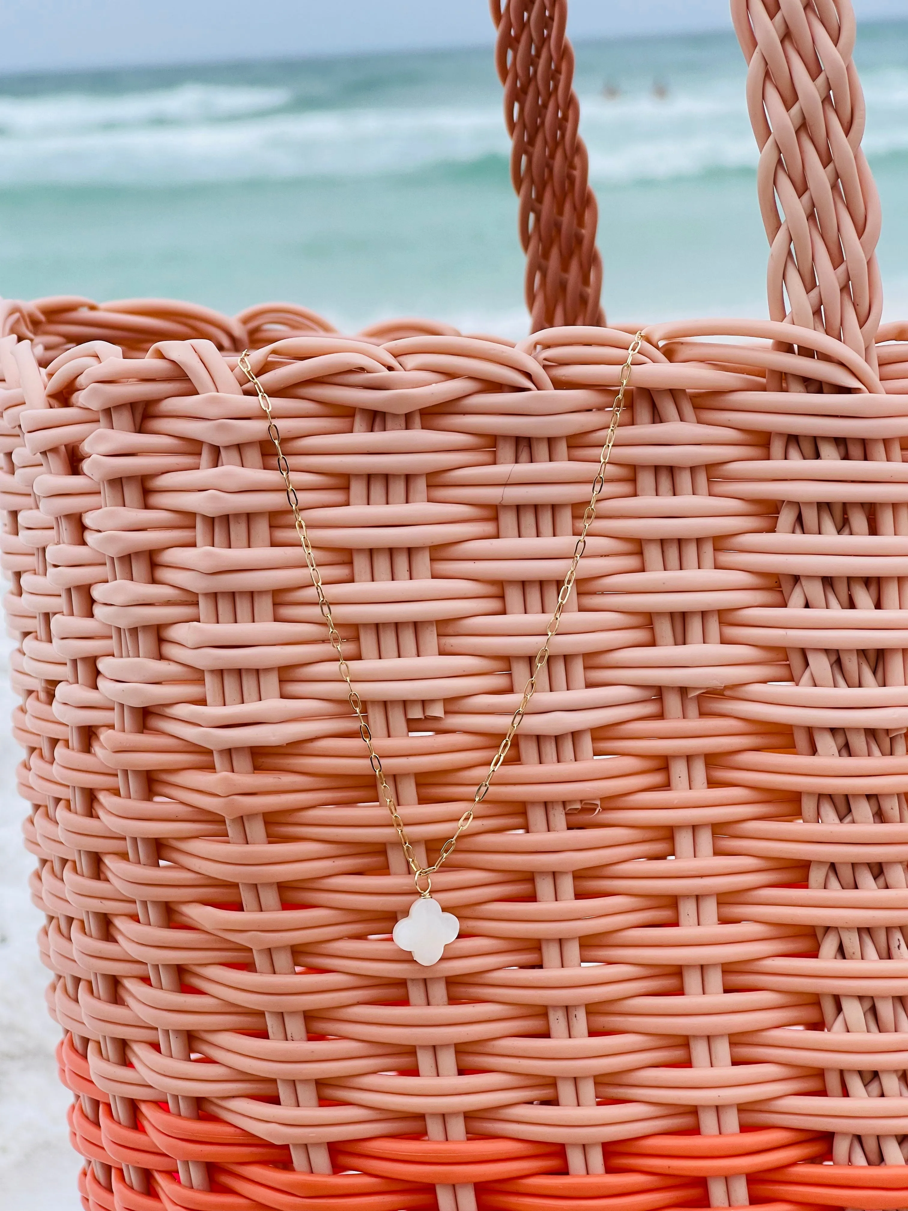 Mother-of-Pearl Clover Necklace in Gold-Filled sold by Buddy Love product image thumbnail 3