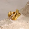 18K Gold-Plated Stainless Steel Open Ring sold by Buddy Love