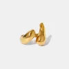 18K Gold-Plated Stainless Steel Open Ring sold by Buddy Love
