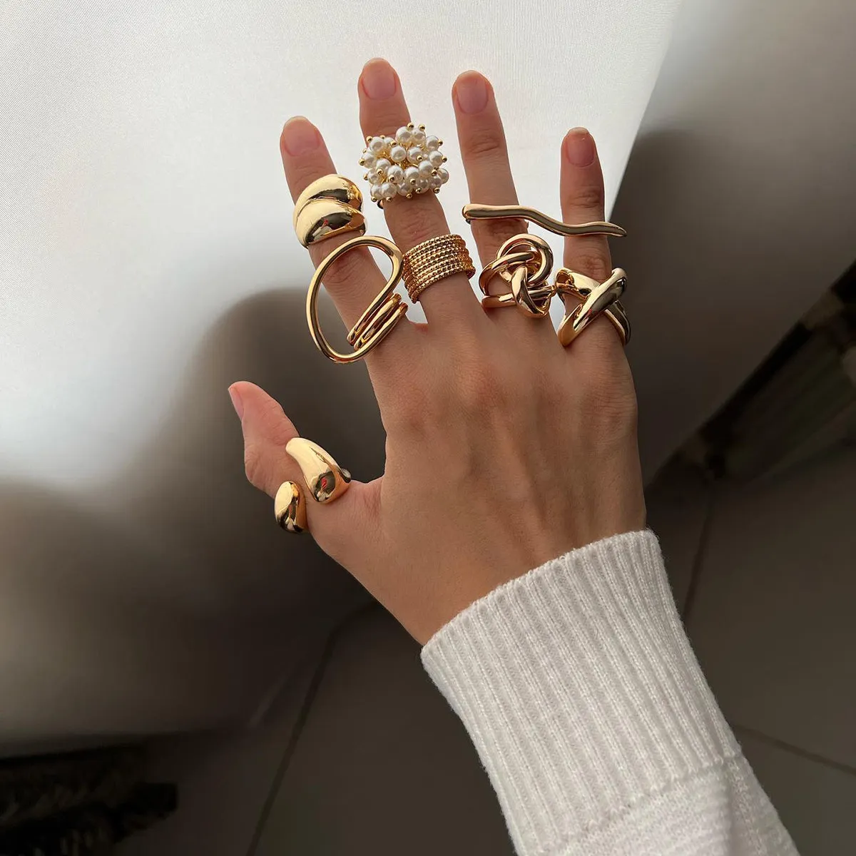18K Gold-Plated Stainless Steel Open Ring sold by Buddy Love product image thumbnail 5