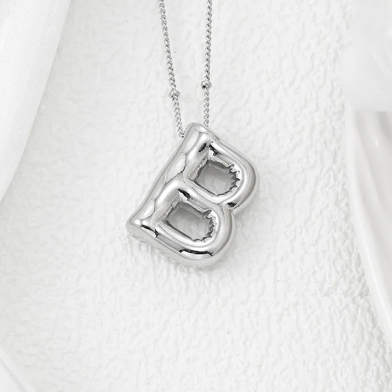 Bubble Letter Pendant Necklace sold by Buddy Love product image thumbnail 4